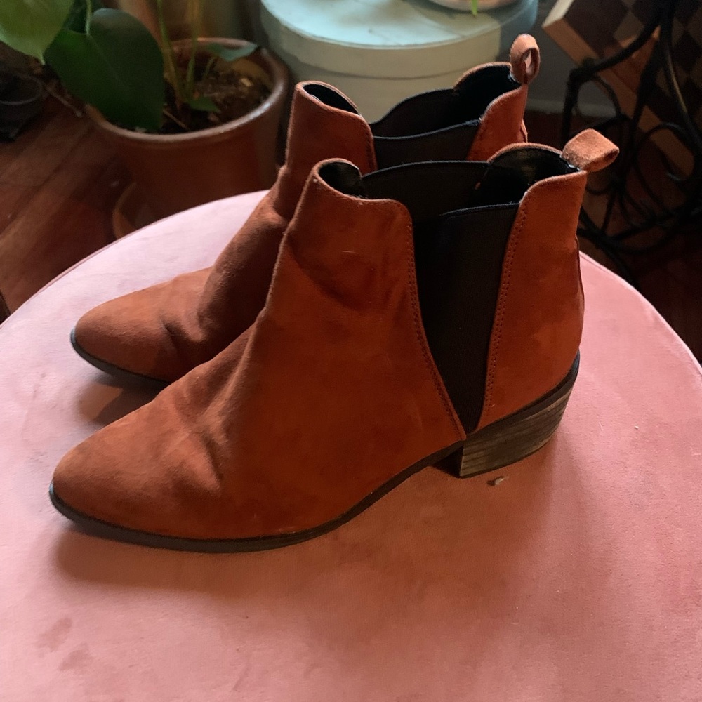 Brown suede booties (Forever 21, size 7)
